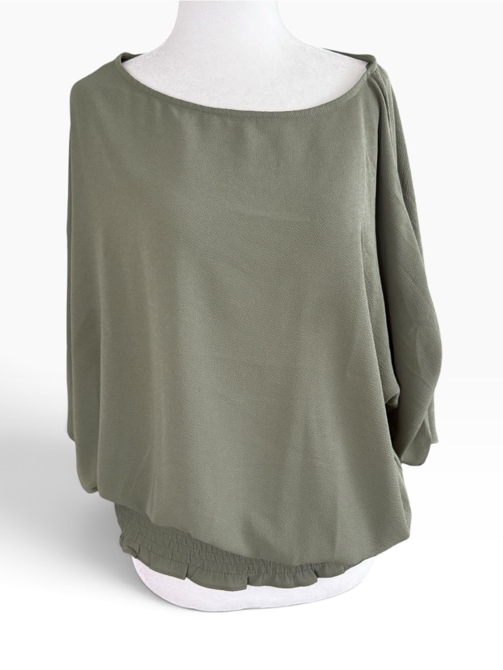 Michael Kors Olive Green Batwing Blouse